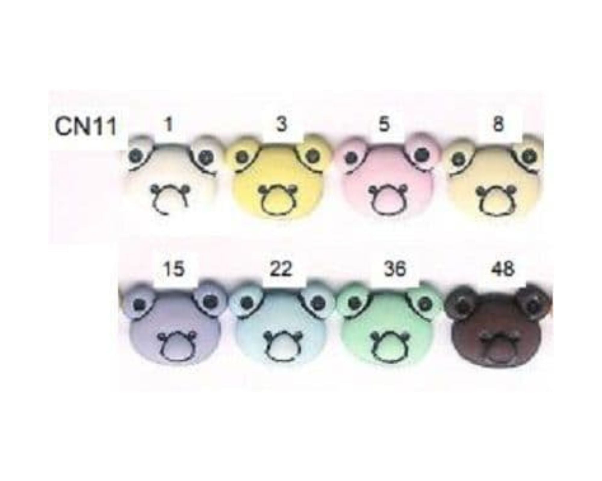 Buttons Pastel teddy Bear head buttons