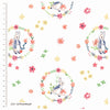 Fabric Peter Rabbit spring nursery fabric on white - 'Flowers and Dreams' CraftCottonCo