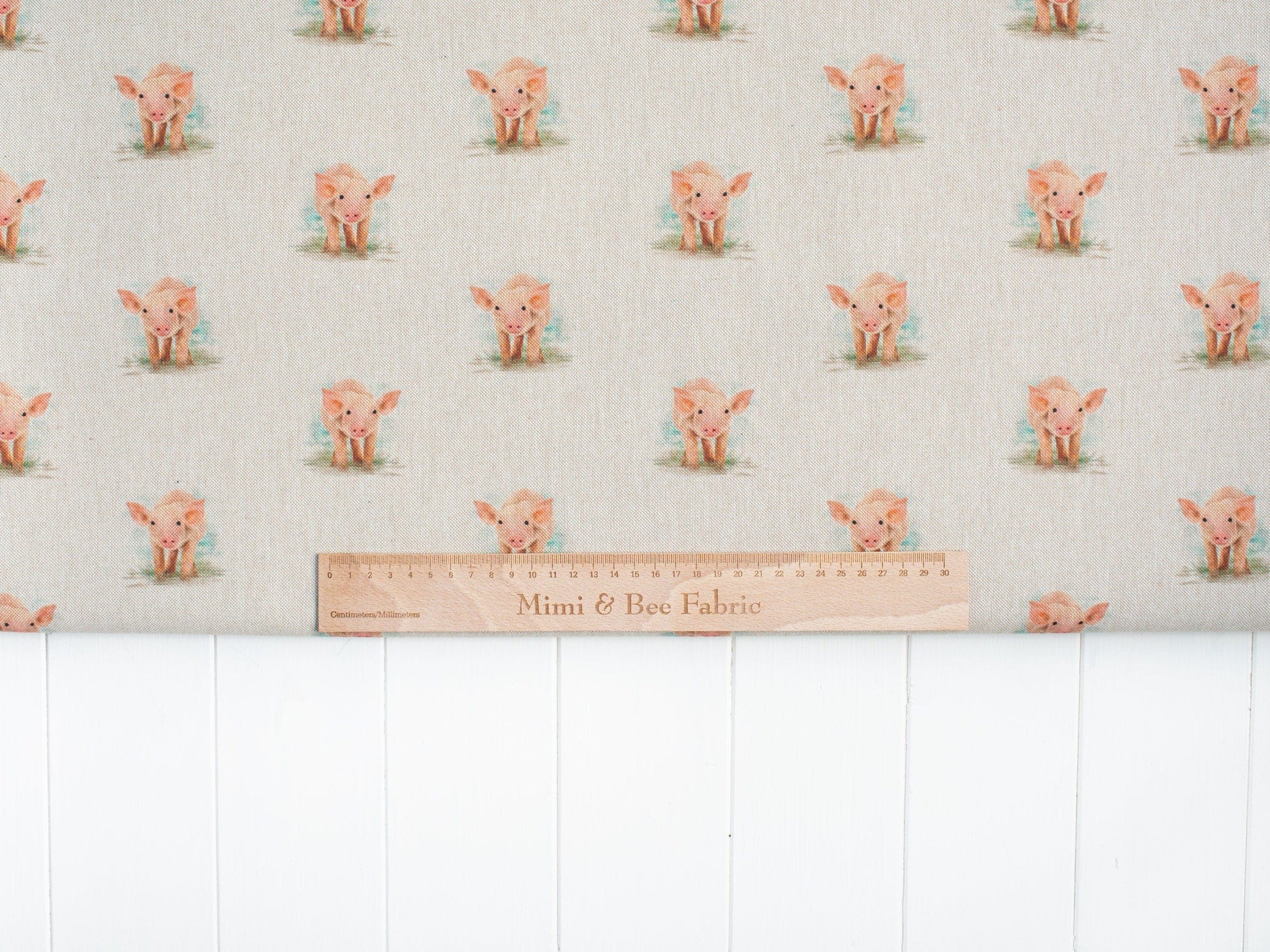 Fabric Pig digital cotton rich light upholstery fabric