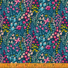 Fabric Pink Beetles on cream cotton fabric - 'Eden' Windham Fabrics