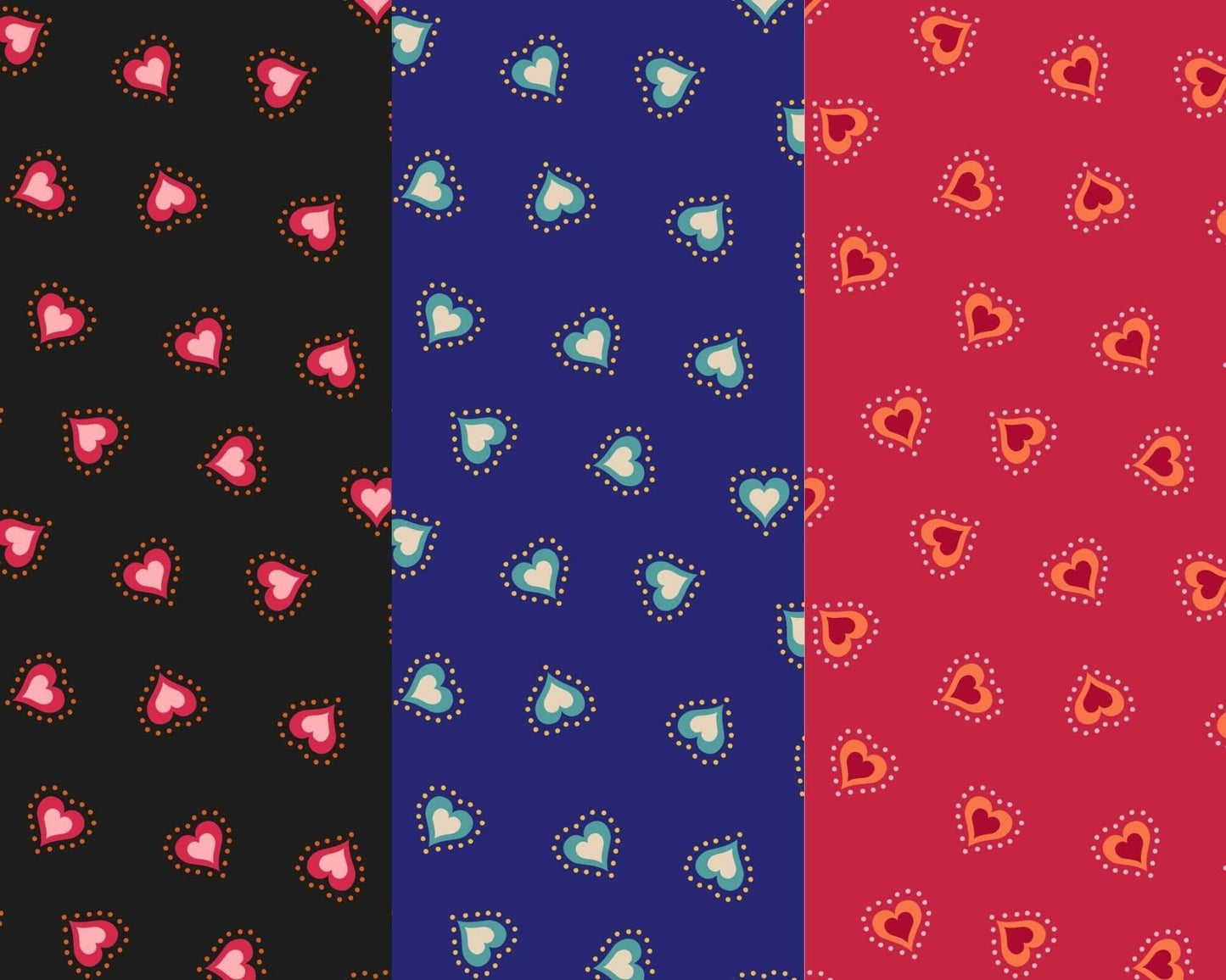 Fabric Pink Flowers on Black 100% cotton fabric - Little Matryoshka by Lewis & Irene