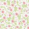 Fabric Pink flowers on White Brushed Cotton Flannel - Cozy Cotton - Robert Kaufman