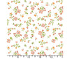 Fabric Pink Flowers on White cotton fabric - Pieces of Time - EQP