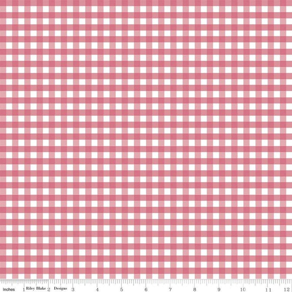 Fabric Pink gingham brushed cotton flannel - 'Juvenile Designer' Riley Blake