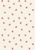 Fabric Pink hibiscus on cream cotton 'Hibiscus Hummingbird' -Lewis & Irene