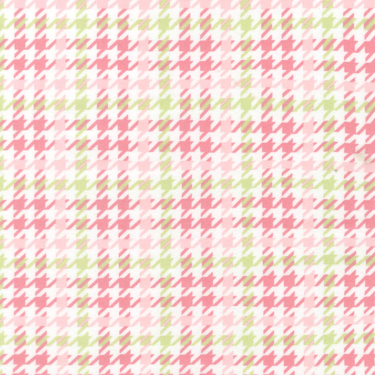 Fabric Pink Houndstooth Brushed Cotton fabric - Cozy Cotton - Robert Kaufman
