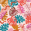 Fabric Pink Lion Flowers on navy blue cotton fabric - Dandelion Jungle by Dashwood Studio