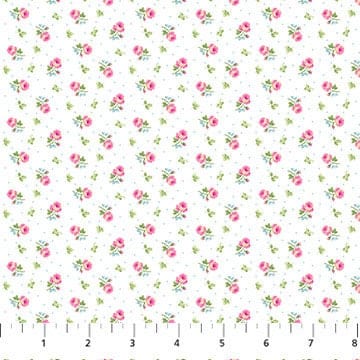 fabric Pink polka dot fabric - Tea for Two - Northcott