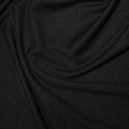 Fabric Plain Black Jersey 100% cotton fabric