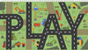 Fabric Play Zone kids play mat panel on green cotton fabric - Clothworks