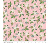 Fabric Poinsettia on mint green cotton fabric - Riley Blake