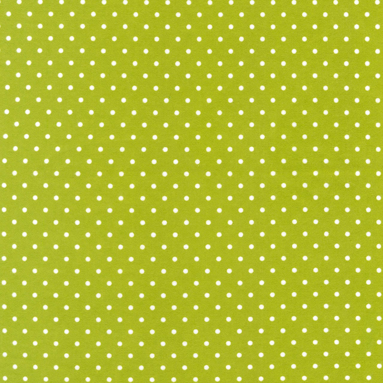 Fabric Polka dots on green brushed cotton flannel - Cozy Cotton - Robert Kaufman