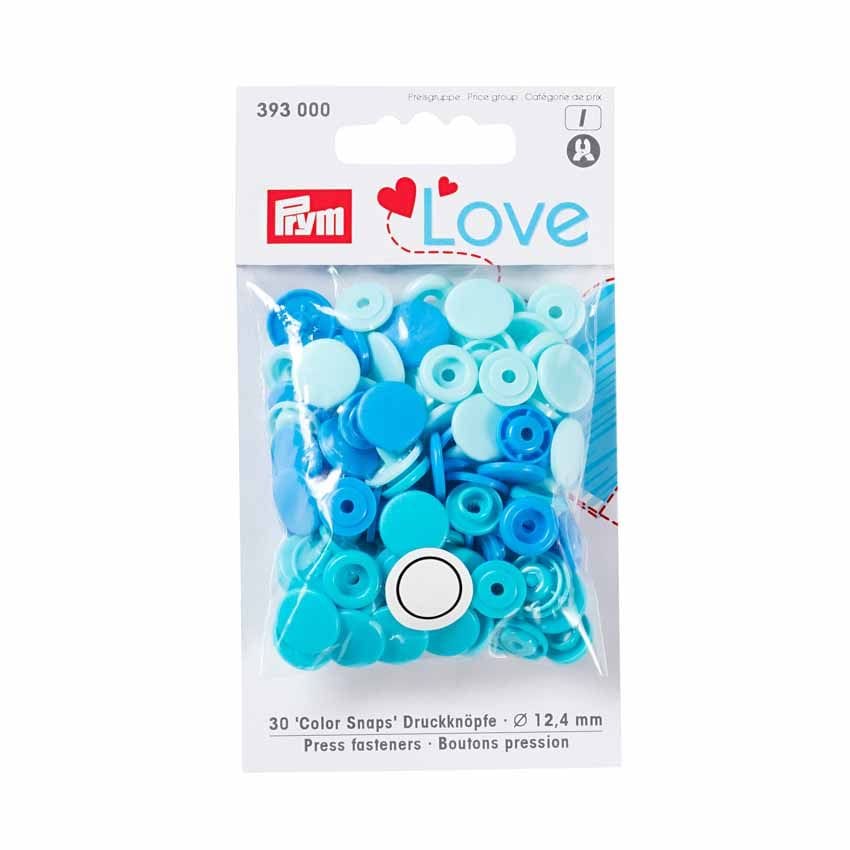 Buttons & Snaps Prym Love 30 colour snaps round blue 393 000