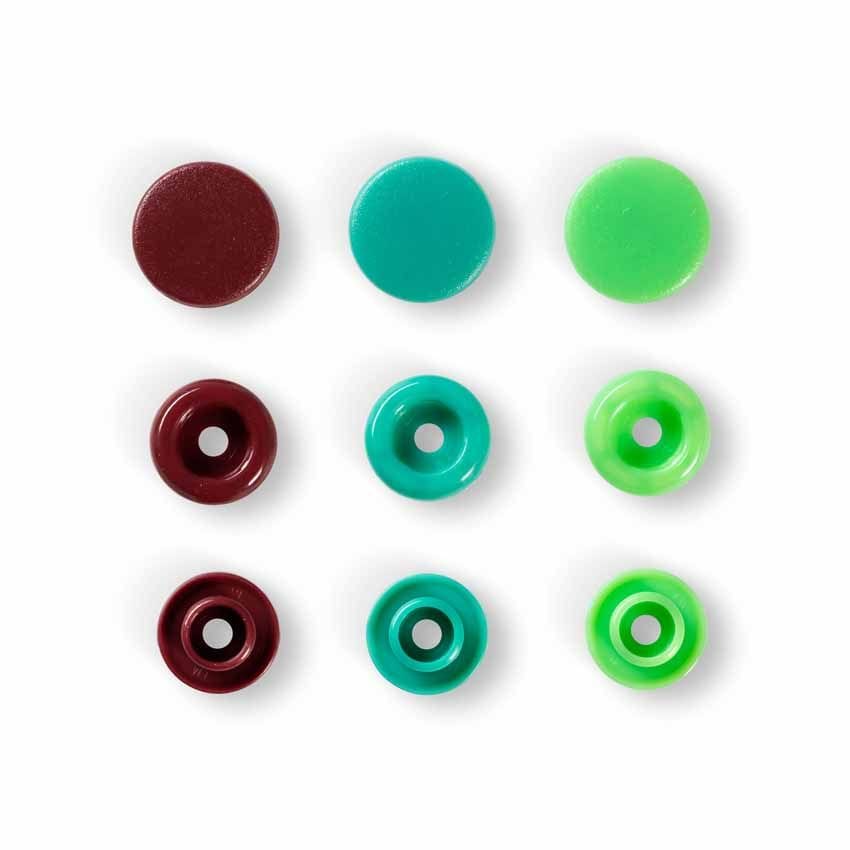 Buttons & Snaps Prym Love 30 colour snaps round green/brown 393 005