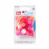 Buttons & Snaps Prym Love 30 colour snaps round pink/red/peach