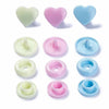 Buttons & Snaps Prym Love 30 heart shaped colour snaps pastel