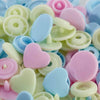 Buttons & Snaps Prym Love 30 heart shaped colour snaps pastel