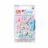 Buttons & Snaps Prym Love 30 heart shaped colour snaps pastel 393 030