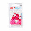 Buttons & Snaps Prym Love 30 heart shaped snaps pink/red/white 393 031