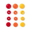 Buttons & Snaps Prym Love 30 snaps daisy flower red/yellow/orange