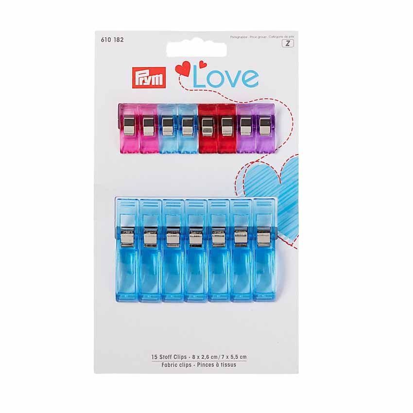 Art & Crafting Tools Prym Love Fabric Clips 2.6cm and 5.5cm