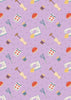 Fabric Purple sewing hobby cotton fabric - 'Small Things' Lewis & Irene