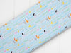 Fabric Rabbits, Lambs on green nursery cotton fabric - 'Playful Farm' Fabric Editions