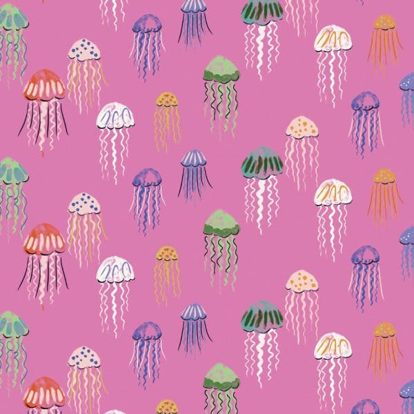Fabric Racing Fish on Dark Blue cotton fabric - Aquatic Paradise by Dashwood Studio