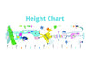 Fabric Rainbow friends children's height chart panel - Dashwood Studio