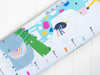 Fabric Rainbow friends children's height chart panel - Dashwood Studio