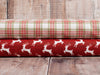 Fabric Red and white tartan plaid cotton quilting fabric - Home for the Holidays by 3 wishes