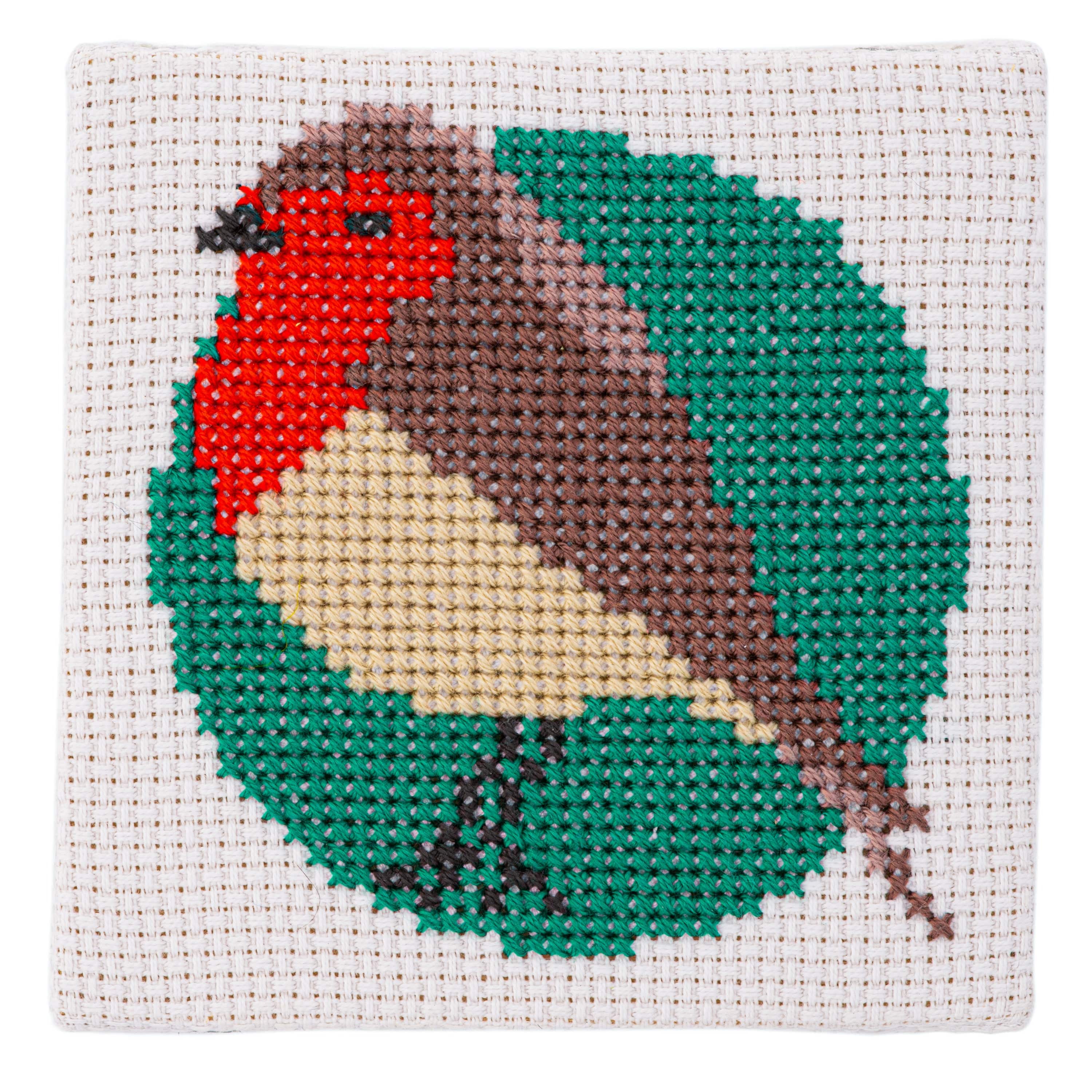 Needlecraft Kits Red Robin Mini Cross Stitch Kit - Stitchfinity