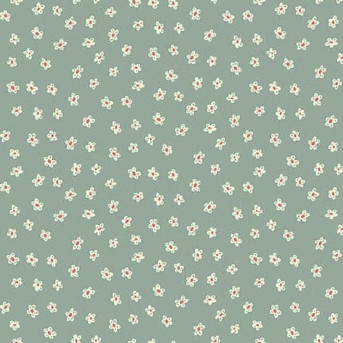 Fabric Rose pink flowers on grey cotton fabric - Market Garden - Henry Glass