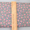 Fabric Rose pink flowers on grey cotton fabric - Market Garden - Henry Glass