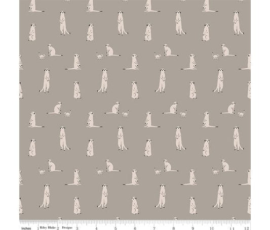 Fabric Safari animals cotton fabric - The waterhole by Riley Blake