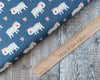 Fabric Scandi Nordic bear on slate grey 100% cotton quilting fabric - Nordiska by Dashwood Studio