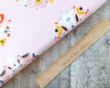 Fabric Scandi Nordic pink floral and bird cotton fabric - Nordiska by Dashwood Studio