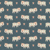 Fabric Scandi Nordic pink floral and bird cotton fabric - Nordiska by Dashwood Studio