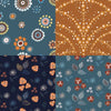 Fabric Scandi spots on orange cotton fabric - Broderi by Dashwood Studio