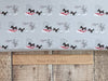 Fabric Scottie Dogs on grey winter fabric - V & A Christmas Wishes - Craft Cotton