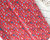 Fabric Seaside beach huts and lighthouses on red cotton fabric- Nautical by Makower