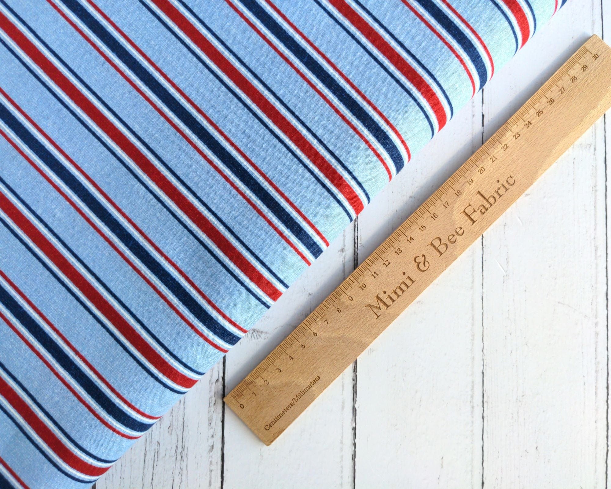 Fabric Seaside stripe cotton fabric - At The Helm - Wilmington