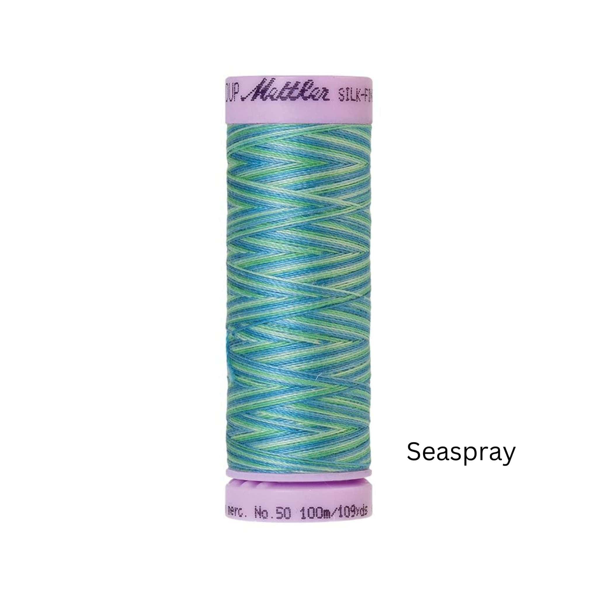 Thread & Floss Seaspray Silk Thread Finish Multi Colour Cot 50 100m - 9814 Mettler