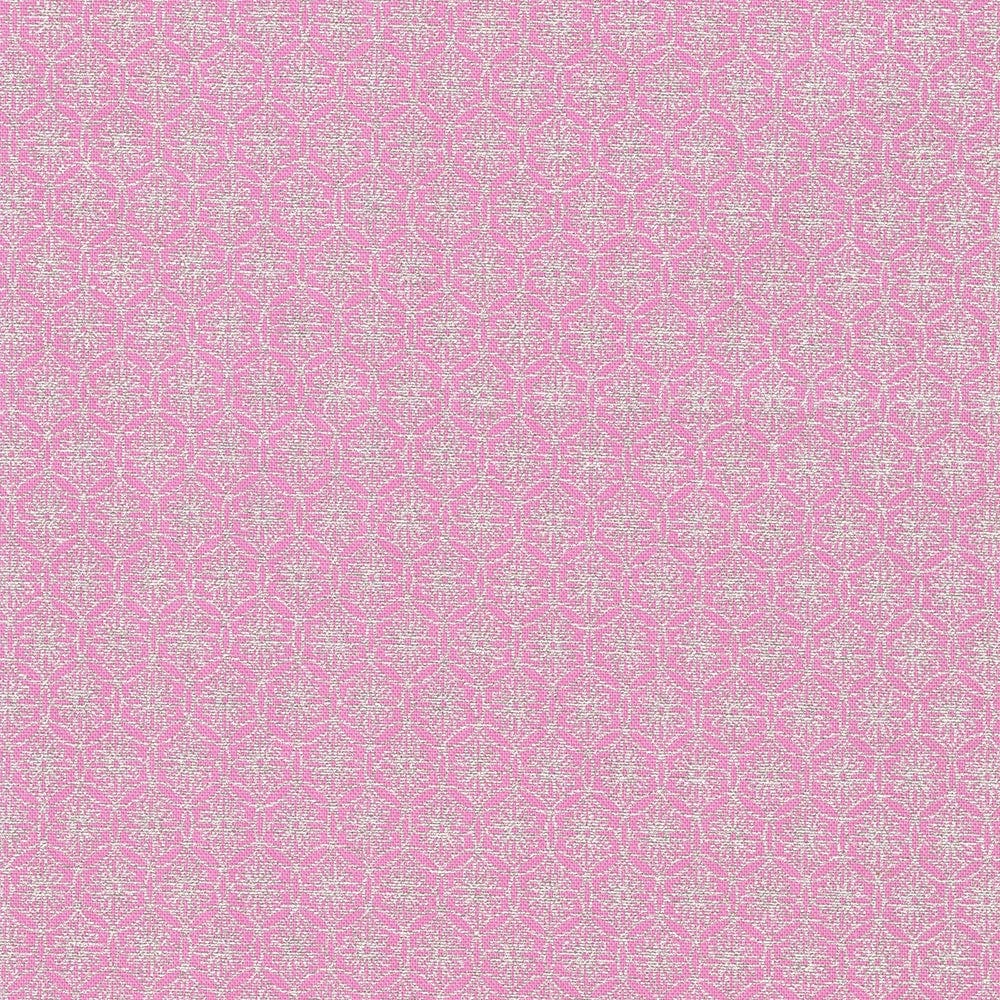 fabric Silver & pink geometric cotton fabric  - Imperial Collection - Robert Kaufman