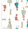 Fabric Simplicity 1950s Vintage white cotton fabric 'Simplicity Patterns' CraftCottonCo