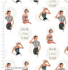 Fabric Simplicity 1950s Vintage white cotton fabric 'Simplicity Patterns' CraftCottonCo