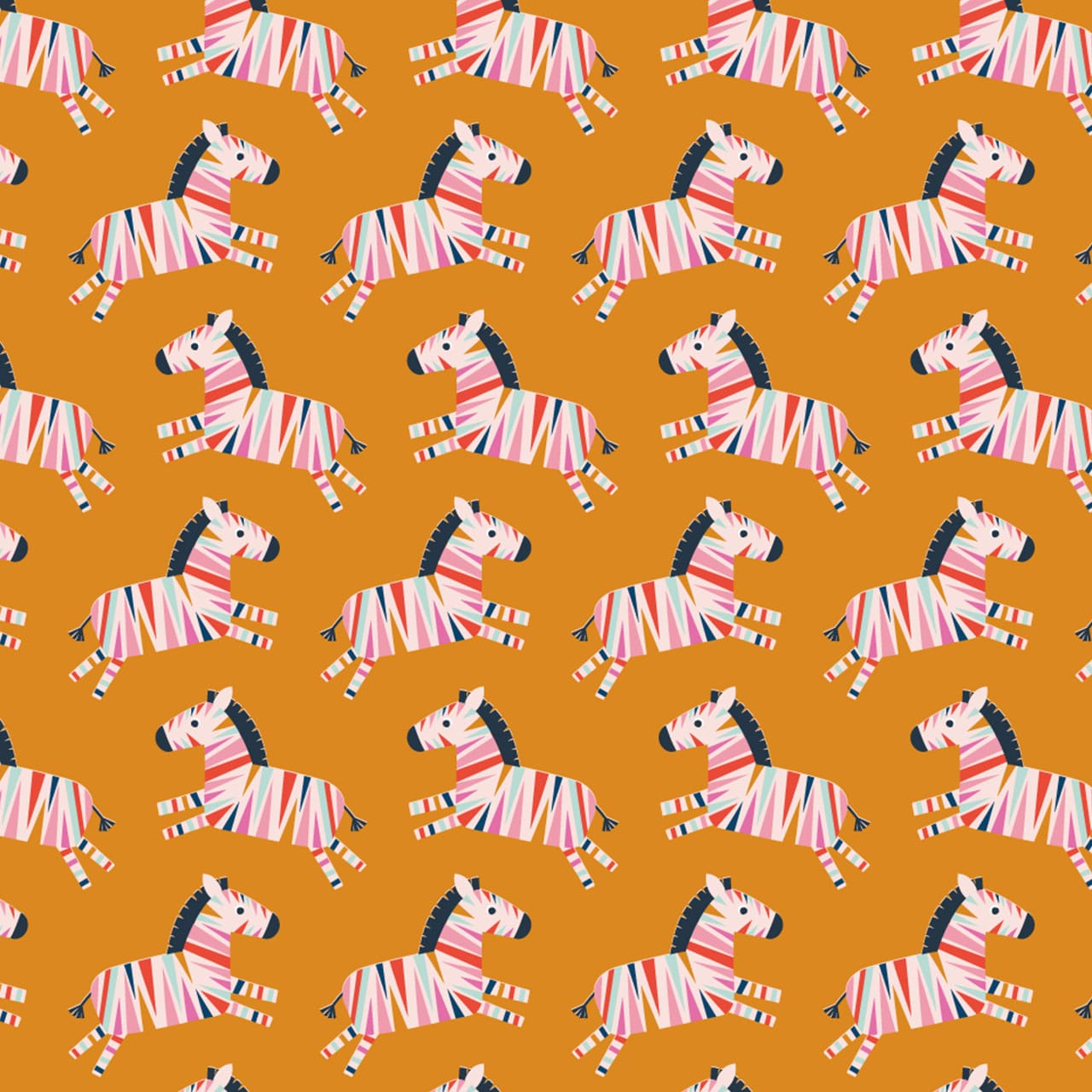 Fabric Snakes & Colourful Jungle Leaves on Light Pink cotton fabric - Dandelion Jungle by Dashwood Studio