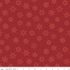 Fabric Snowflakes on deep red cotton fabric - Winterland by Riley Blake