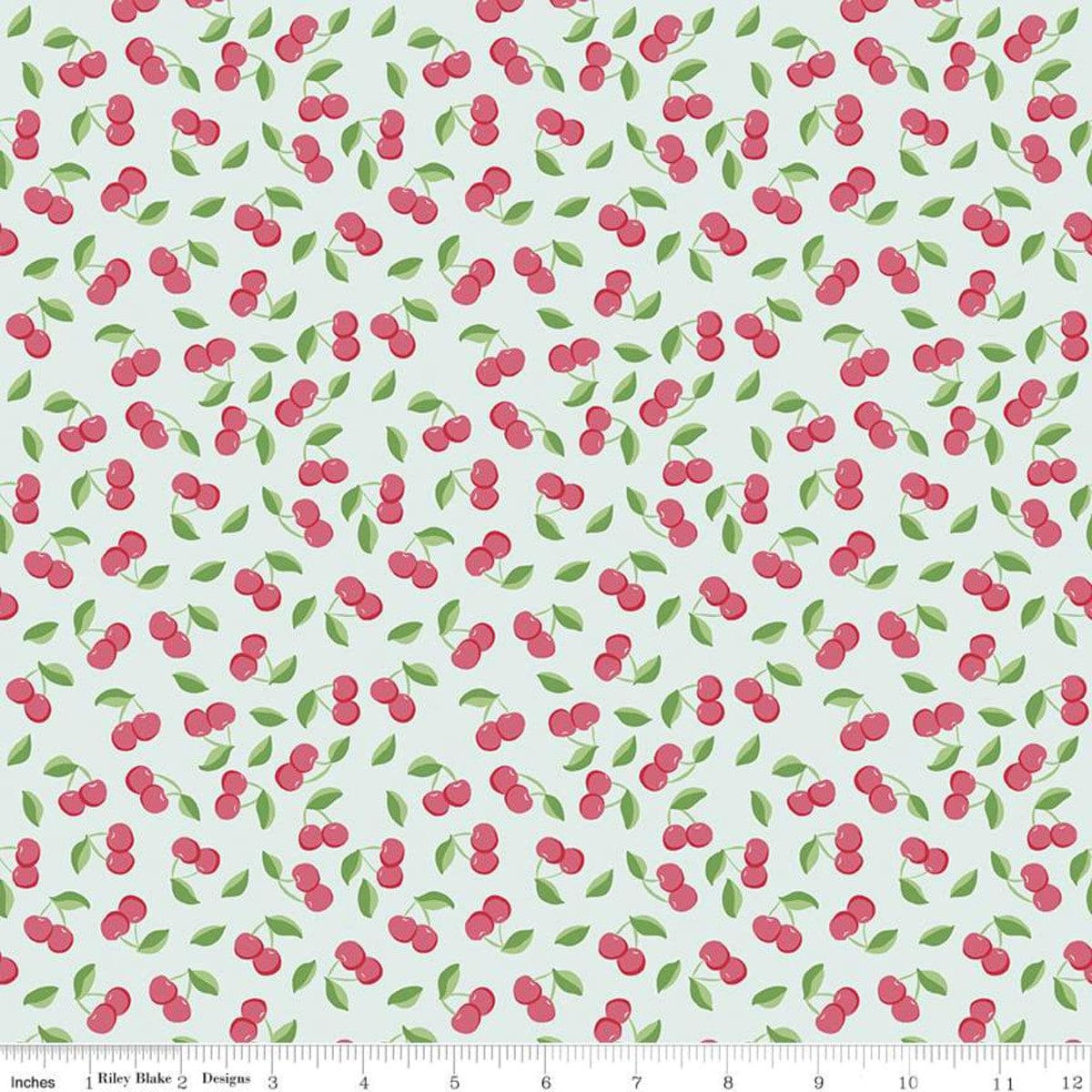 Fabric Songbird bottlecaps fruit Polka Dot fabric - Summer Picnic - Riley Blake