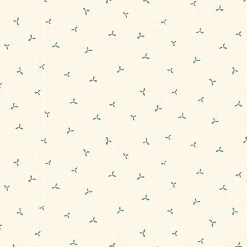 Fabric Sprig leaves on cream cotton fabric - Market Garden - Henry Glass